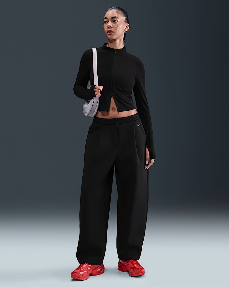 Damskie luźne spodnie ze średnim stanem Nike Sportswear